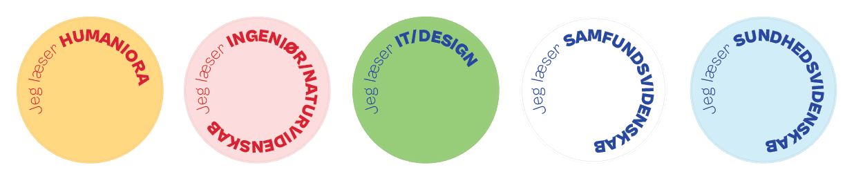 Tag den farve klistermærke, der passer til dig og din faglighed